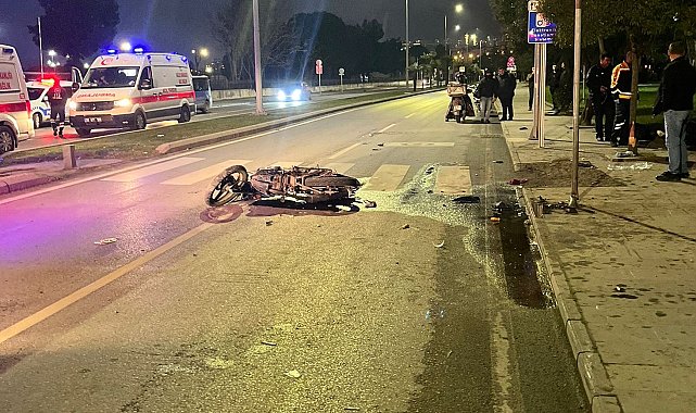 Minibüs ile motosiklet çarpıştı; 1 ölü, 1 yaralı