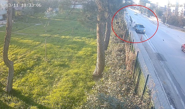 Otomobilin çarptığı bisikletlinin öldüğü kazanın görüntüleri ortaya çıktı