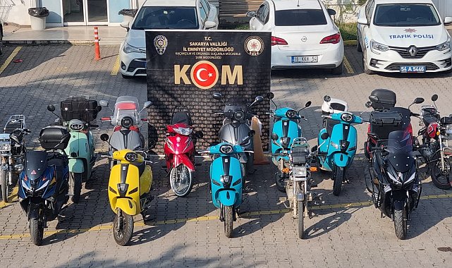 Sakarya merkezli 19 ilde motosiklet operasyonu
