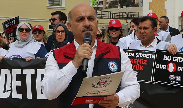 Adana'da öğretmenler, eğitimde şiddete 'dur' demek için iş bıraktı
