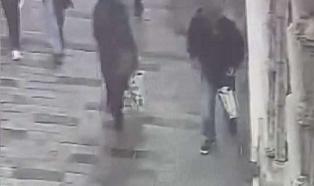 Beyoğlu'nda kaldırımda unutulan bez çantayı çalan şüpheli tutuklandı