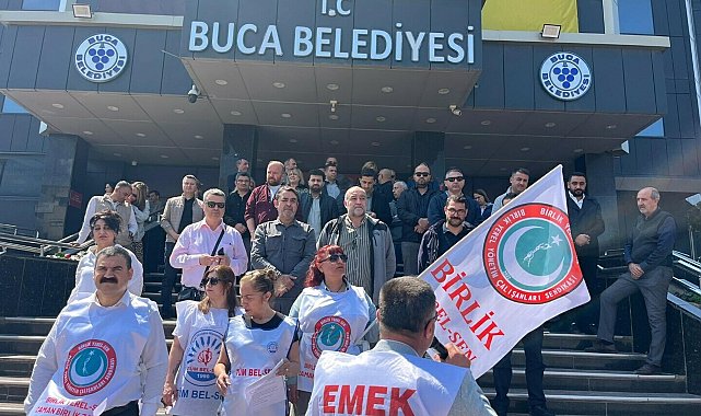 Buca Belediyesi'ndeki memurların eylemi 6'ncı gününde