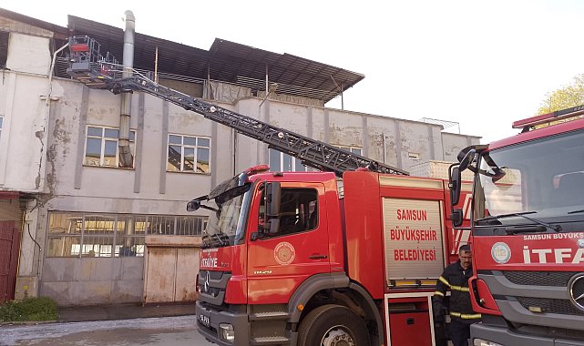 Halı fabrikasında yangın