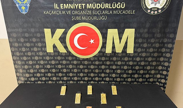 Motosiklet sürücüsünün sırt çantasından 8 kilo kaçak saf altın çıktı