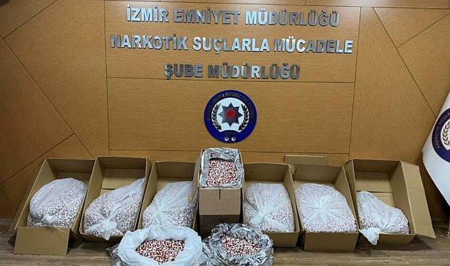 İzmir'de 11 milyon 904 bin 456 sentetik hap ele geçirildi