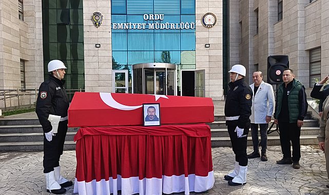 Ordu'da trafik kazasında hayatını kaybeden polis, toprağa verildi