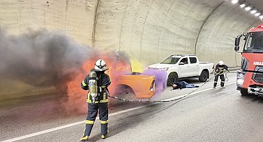 Amasra Tüneli'nde trafik kazası tatbikatı