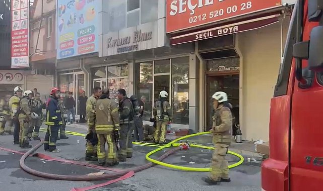 Bağcılar İSTOÇ'ta iş yerinde çıkan yangın söndürüldü