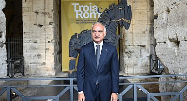 Bakan Ersoy, Roma'da gerçekleştirilen 'Troya Sergisi'ne ilişkin değerlendirmelerde bulundu