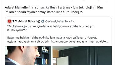 Bakan Gürlek: e-Avukat uygulamamızla, savunma hakkının daha etkin kullanılmasına katkı sunuyoruz