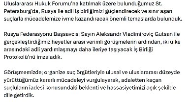 Bakan Gürlek: İade taleplerimizi Rus makamlarına bildirdik