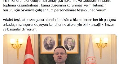 Bakan Gürlek'ten 'Ceza İnfaz Personeli Günü' mesajı