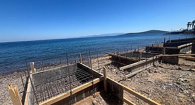Bodrum'da sahilde beton dökümüne 150 bin lira ceza