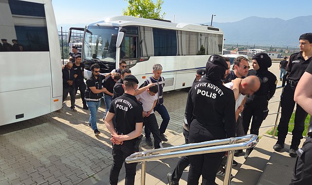 Bursa merkezli 4 ilde narkotik operasyonu; 23 şüpheli adliyede