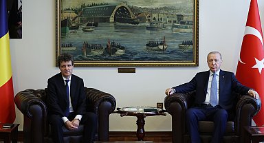 Cumhurbaşkanı Erdoğan, Romanya Cumhurbaşkanı Nicuşor Daniel Dan ile görüştü
