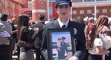 Deprem şehidi babasının izinden giden Şehriban, polis oldu