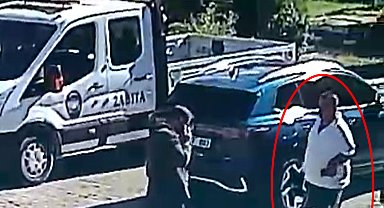 Dinar ilçesinde Başkan Topçu'nun aracının yanında bıçakla fark edildi; o anlar kamerada