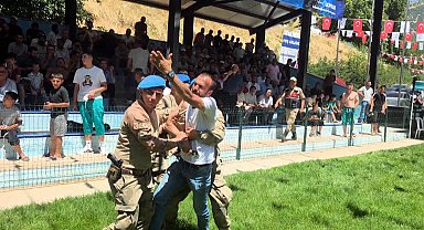 Güreş festivalinde gerginliğe jandarma müdahale etti