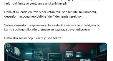 İletişim Başkanı Duran: Dezenformasyona hep birlikte 'dur' dememiz gerekiyor