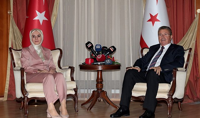 KKTC Başbakanı Üstel, Aile ve Sosyal Hizmetler Bakanı Göktaş'ı kabul etti