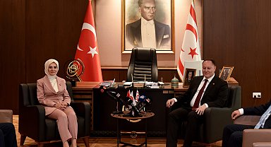 KKTC Cumhuriyet Meclisi Başkanı Öztürkler, Bakan Göktaş'ı kabul etti