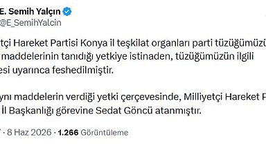 MHP Konya il teşkilatı feshedildi