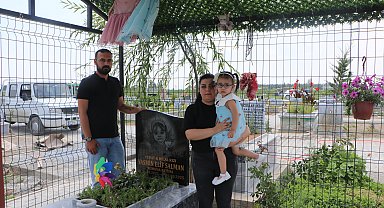 Ölen kızlarının hatıraları çalınınca mezarının etrafını çitle çevirip, kapı yerleştirdiler