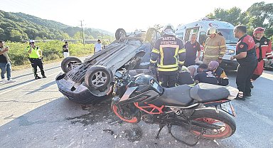 Otomobille motosikletin çarptığı kazada yaralanan Ceyhun, kurtarılamadı