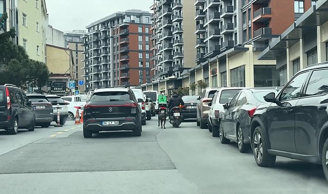 Seyrantepe'de motosiklete bağladığı köpeği metrelerce koşturdu: 8 bin 678 lira ceza kesildi