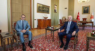 TBMM Başkanı Kurtulmuş, TÜRKPA Genel Sekreteri Hasan'ı kabul etti