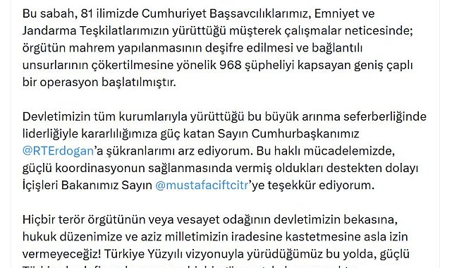 81 ilde FETÖ operasyonu; 968 şüpheli hakkında gözaltı kararı
