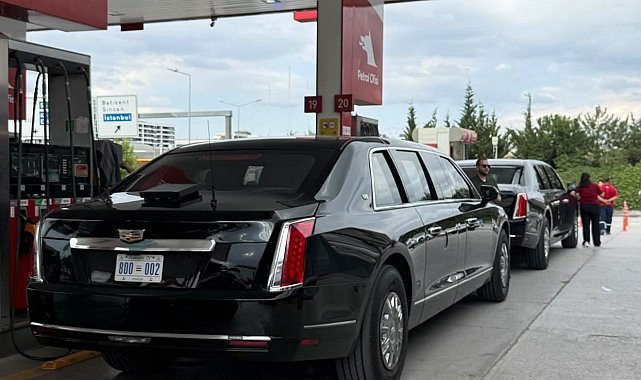 ABD Başkanı Trump'ın konvoyundaki araçlar Ankara'da görüntülendi