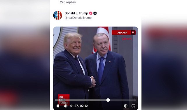 ABD Başkanı Trump'tan NATO Zirvesi'ne ilişkin DHA logolu paylaşım