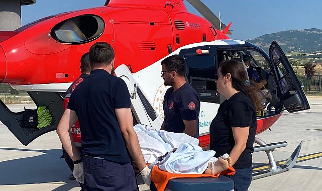 Ambulans helikopter, 14 yaşındaki hasta için havalandı