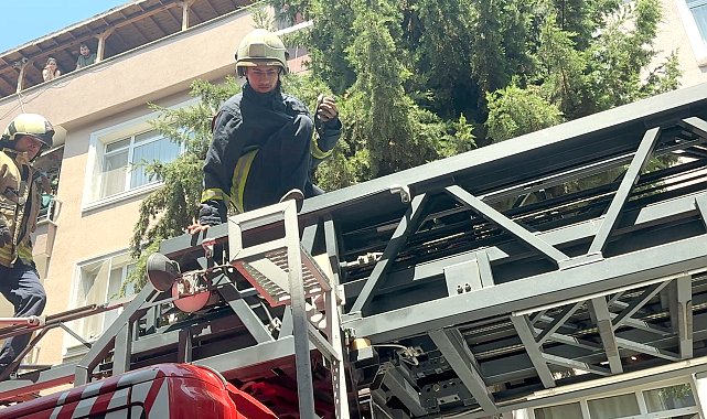 Avcılar'da balkonda mahsur kalan güvercini itfaiye kurtardı
