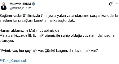 Bakan Kurum: Bugüne kadar 7 milyona yakın vatandaşımızı sosyal konutlarla kavuşturduk