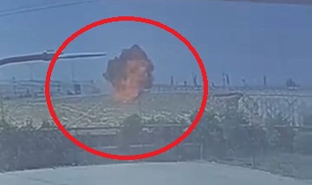 Beton mikseri şarampole devrilip alev aldı; o anlar kamerada