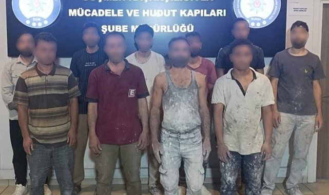 Bursa'da kaçak çalıştırılan 10 yabancı uyruklu yakalandı: 1 gözaltı
