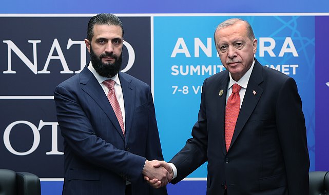 Cumhurbaşkanı Erdoğan, Suriye Cumhurbaşkanı Şara'yı kabul etti