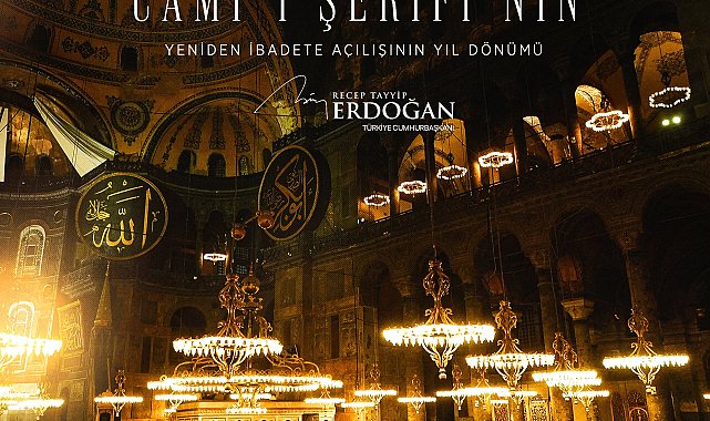 Cumhurbaşkanı Erdoğan'dan Ayasofya paylaşımı