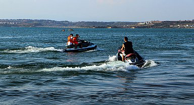 Denizden sonra gölde de jet ski tutkusu
