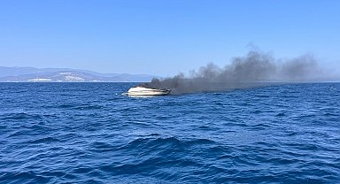 Didim açıklarında tekne yangını: 2 kişi denizden kurtarıldı