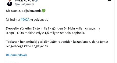 DOA ile ilk gün 1,5 milyon şişe toplandı