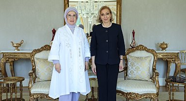 Emine Erdoğan, Lübnan Başbakanı'nın eşi Sahar Selam ile görüştü