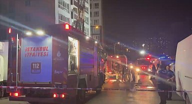 Esenyurt'ta 14 katlı binada yangın; mahsur kalan 13 kişi kurtarıldı