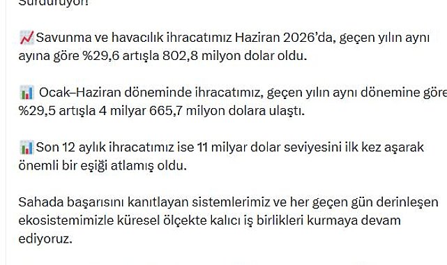 Haluk Görgün: Savunma ve havacılık ihracatımız 803 milyon dolar oldu