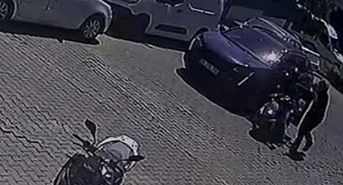 İzmir'de trafikte kavga güvenlik kamerasında