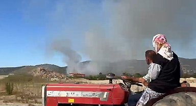 İznik'te çöplükte çıkan yangın, çalılığa sıçradı