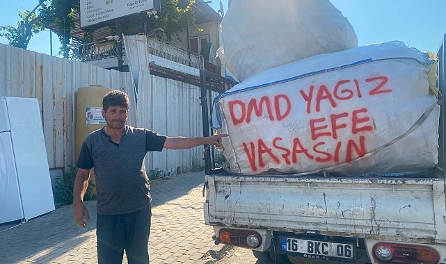 Kağıt toplayıcılarından DMD hastası Yağız Efe'ye anlamlı destek