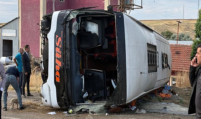 Kırıkkale'de 1 kişinin öldüğü otobüs kazasının görüntüleri ortaya çıktı